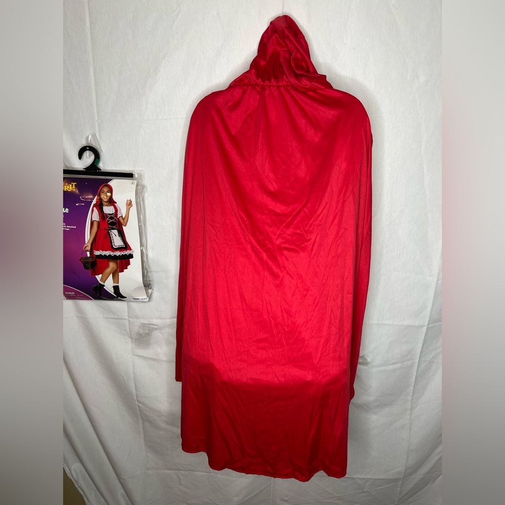 Spirit Halloween Little Red Riding Hood Costume Dress Hooded Cape Girls Large 12 - Picture 3 of 6